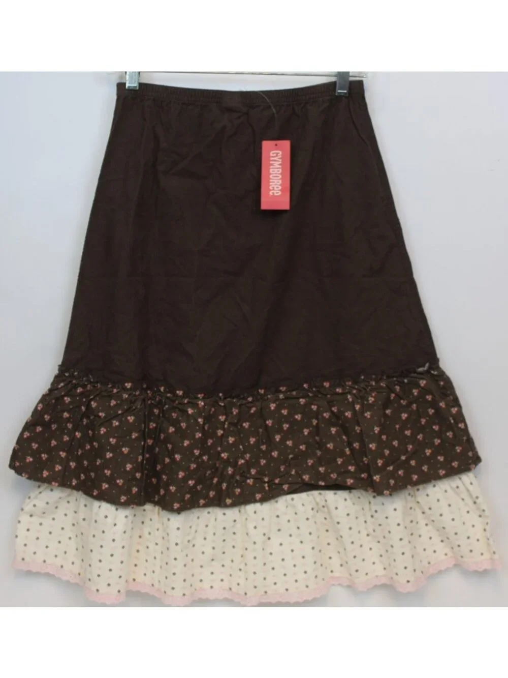 2006 Gymboree Park City Luxe Brown Corduroy Skirt sz 12 Ruffle Hem Country West